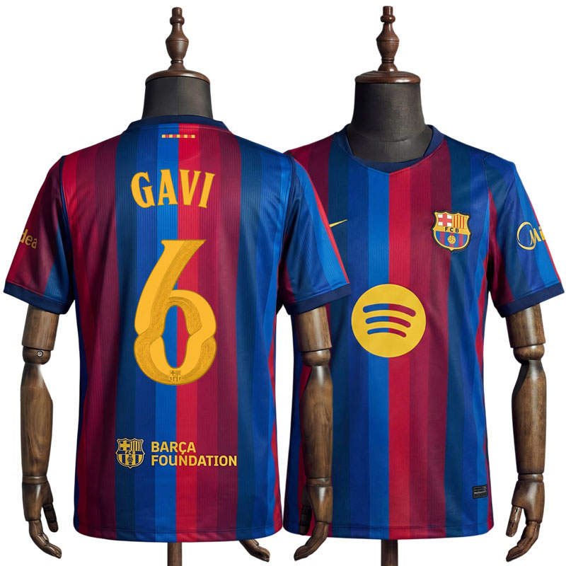 FC Barcelona 2026/27 hjemmedrakt herre GAVI 6 – fotballdrakt med kort erm
