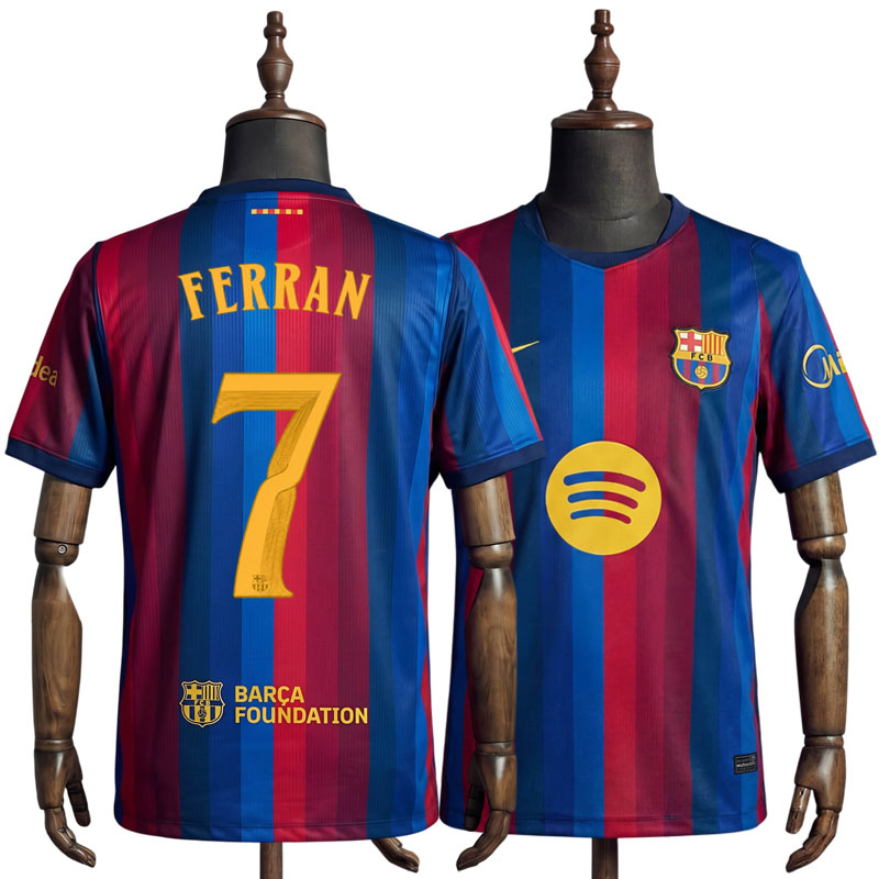 FC Barcelona Drakt Herre 2026/27 - Hjemmedrakt med Ferran 7 Trykk