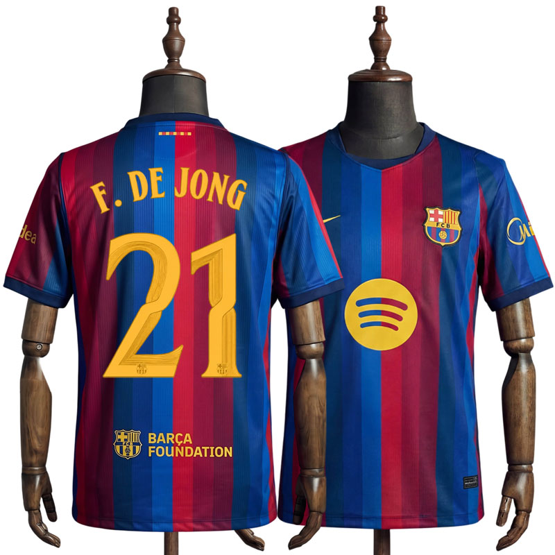 FC Barcelona drakt 2026/27 herre med F.DE JONG 21 – ny hjemmedrakt for supportere