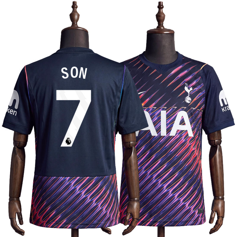 Fotballdrakt Tottenham 2026/27 Herre – Bortedrakt Lilla Kortermet med SON 7 Trykk