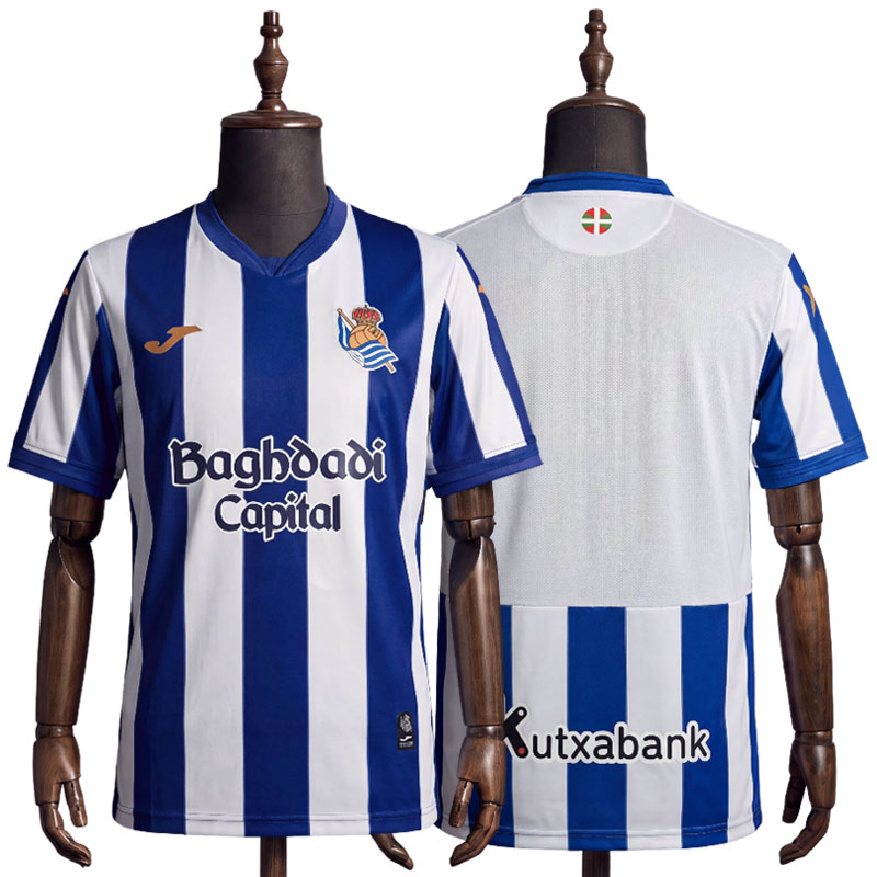 Real Sociedad Hjemmedrakt 2026/27 Herre – Blå Hvit Fotballdrakt