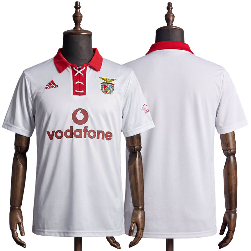 SL Benfica 2003/05 drakt herre – klassisk hvit retro bortedrakt