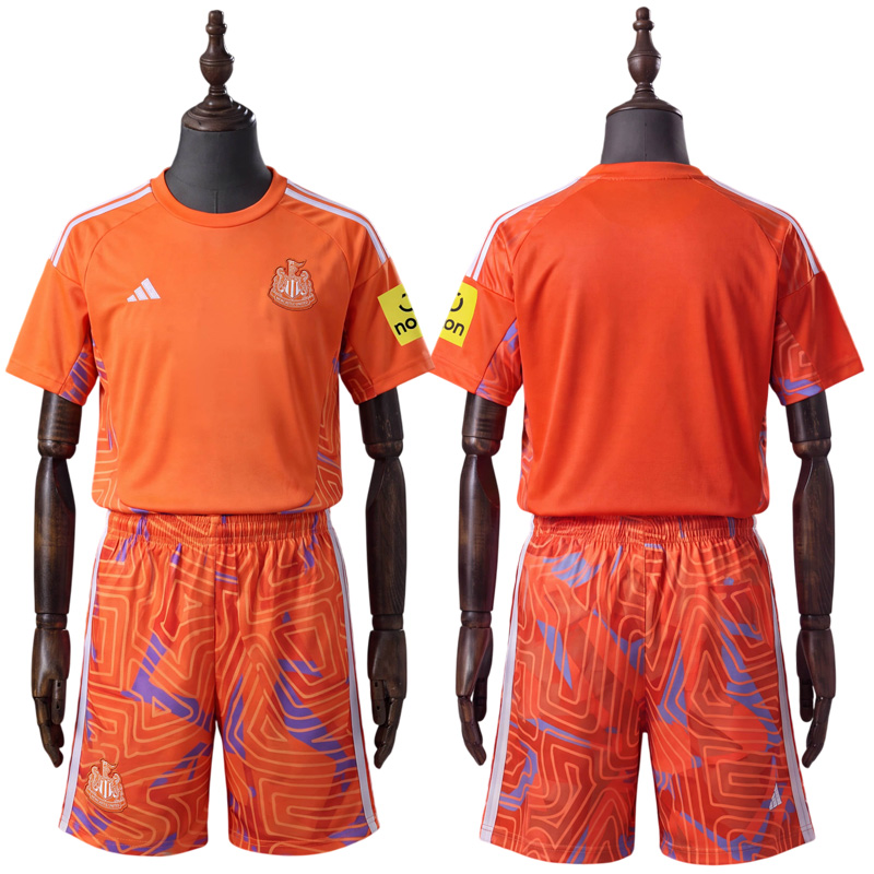 Newcastle United Keeperdrakt Barn 2026/27 - Oransje Fotballdrakt Sett med Shorts