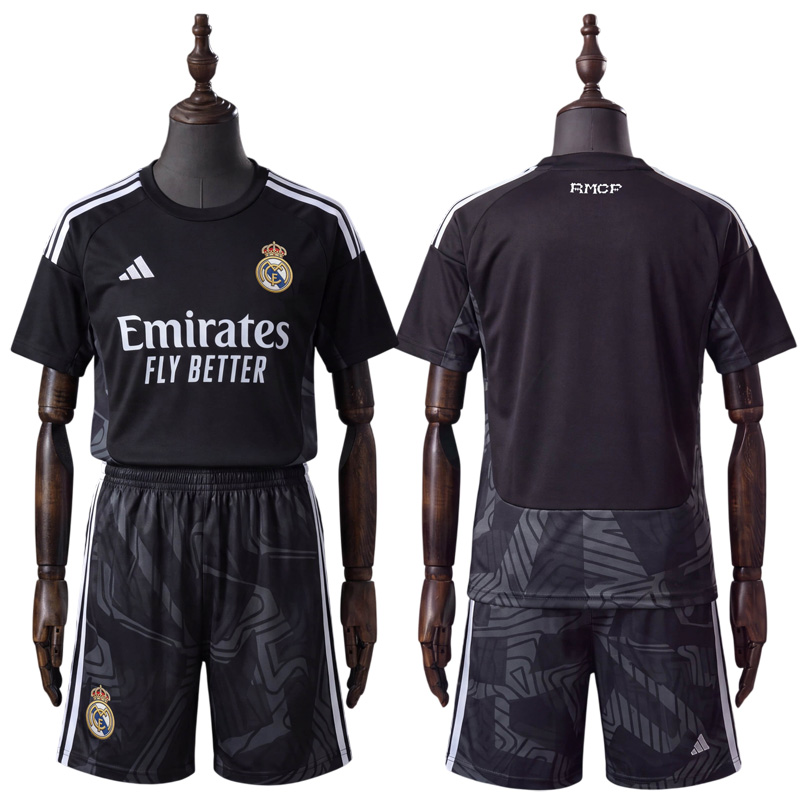 Real Madrid Keeper Fotballsett for Barn 2026/27 – Svart Drakt og Shorts