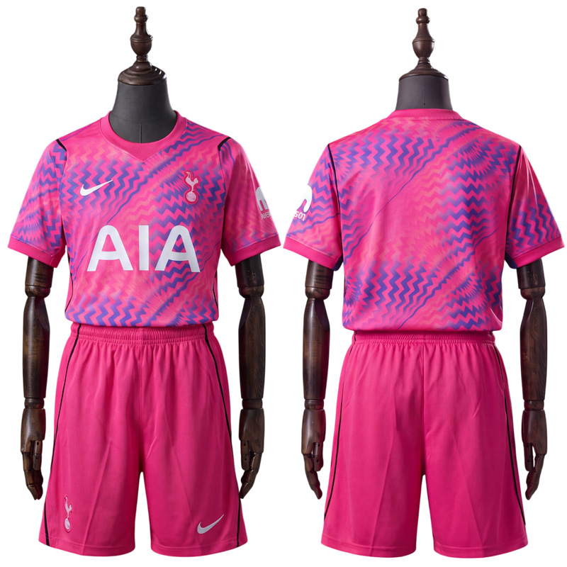 Tottenham Hotspur 2026/27 keeperdrakt barn – rosa fotballdrakt med shorts